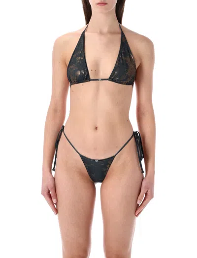 Diesel Demy-utlt Metallic Adjustable Bikini Bottom In Multi