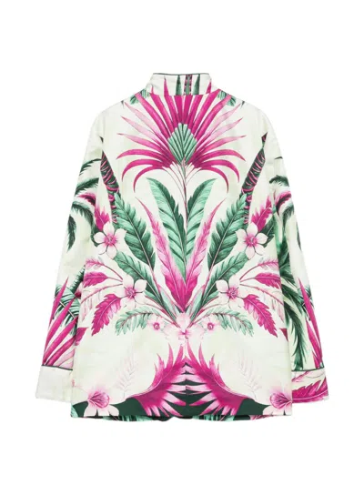 F.r.s For Restless Sleepers Printed Silk Jacket In Multi