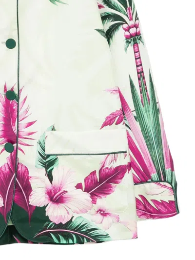 F.r.s For Restless Sleepers Printed Silk Jacket In Multi