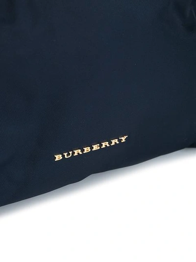 Shop Burberry Rucksack Mit Logo-schild In Blue