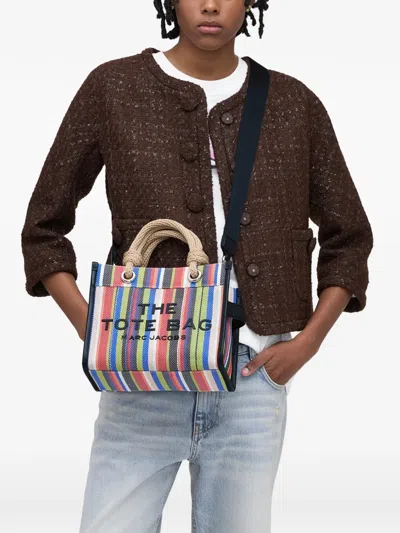 Marc Jacobs The Small Stripe Mesh Rope Tote Bag In Multi
