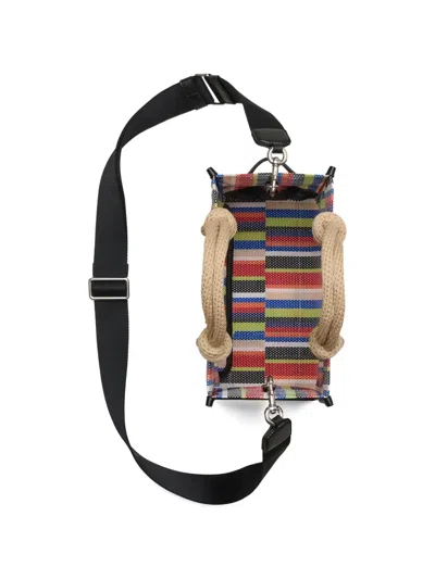 Marc Jacobs The Small Stripe Mesh Rope Tote Bag In Multi