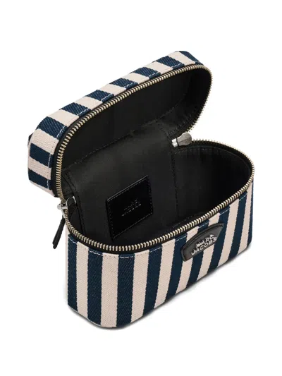 Marc Jacobs Striped Vanity Mini Bag In Blue