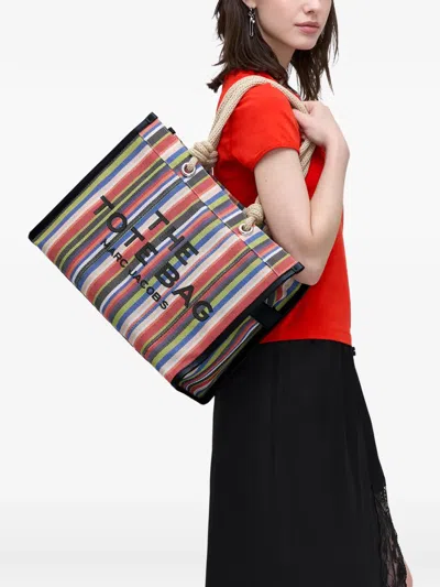 Marc Jacobs The Large Stripe Mesh Rope Tote Bag In Multi