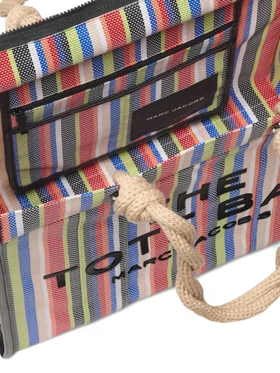 Marc Jacobs The Large Stripe Mesh Rope Tote Bag In Multi