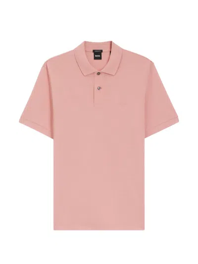 Hugo Boss Button-placket Polo Shirt In Pink