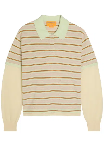 Guest In Residence Layered Striped Cashmere Rugby Jumper In Neutral