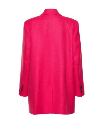 Giuseppe Di Morabito Textured Wool Oversize Blazer In Red