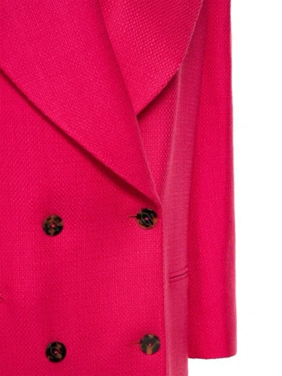 Giuseppe Di Morabito Textured Wool Oversize Blazer In Red