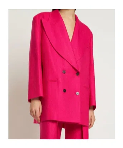 Giuseppe Di Morabito Textured Wool Oversize Blazer In Red