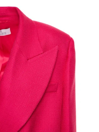 Giuseppe Di Morabito Textured Wool Oversize Blazer In Red