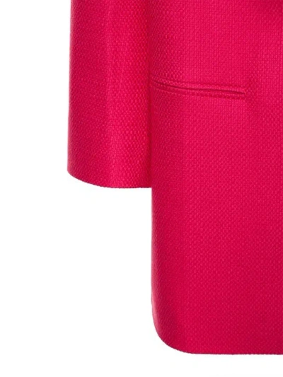 Giuseppe Di Morabito Textured Wool Oversize Blazer In Red