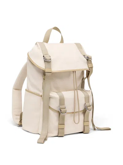Maison Margiela Drawstring Backpack In Neutral