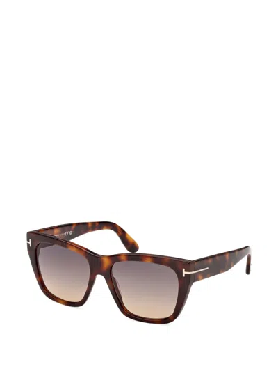 Tom Ford Rectangle Frame Sunglasses In Multi