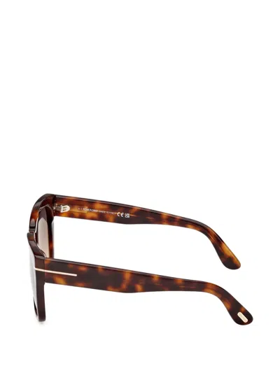Tom Ford Rectangle Frame Sunglasses In Multi