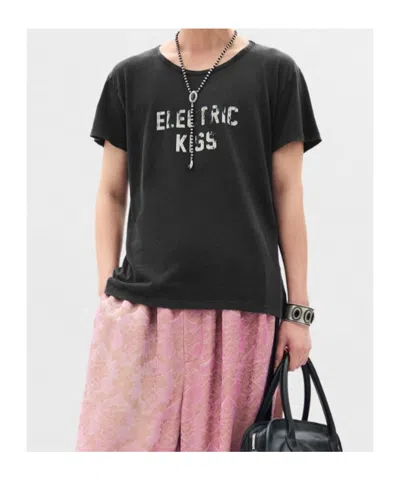 Ann Demeulemeester Idar Cropped Standard Fit T-shirt In Black