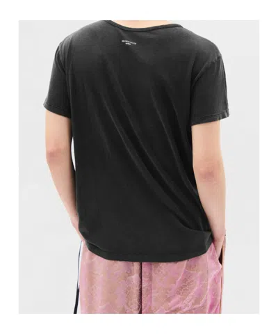 Ann Demeulemeester Idar Cropped Standard Fit T-shirt In Black
