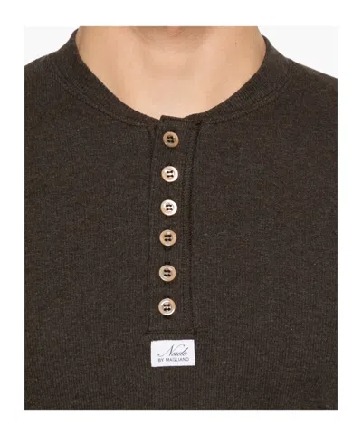 Magliano Button-placket T-shirt In Brown