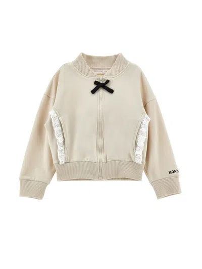 Monnalisa Sangallo Sweatshirt In Neutral