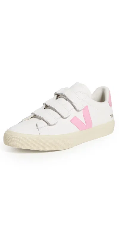 Veja Recife Chromefree Leather Sneaker In White Petale