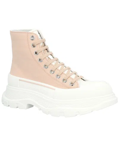 Alexander Mcqueen Woman Sneakers Beige Size 11 Textile Fibers In Multi