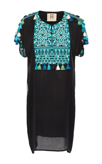 Shop Figue Tikki Embroidered Dress