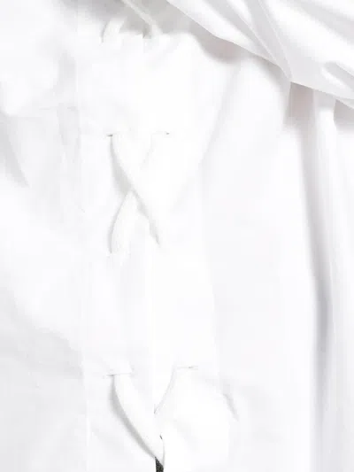 Balenciaga Oversized Button-front Shirt With Drawstring Hem In White