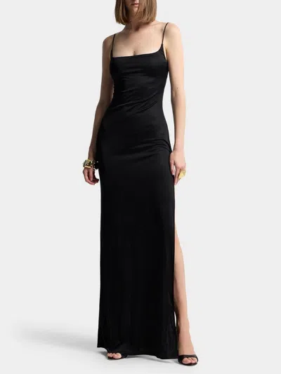Dsquared2 Draped Front Strap Dress In Black