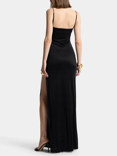 Dsquared2 Draped Front Strap Dress In Black