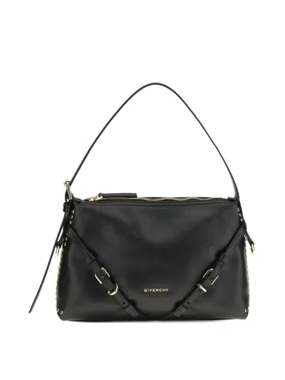 Givenchy Mini Voyou Leather Shoulder Handbag 29.5cm In Black