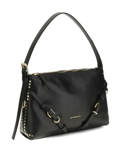 Givenchy Mini Voyou Leather Shoulder Handbag 29.5cm In Black