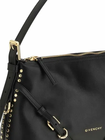 Givenchy Mini Voyou Leather Shoulder Handbag 29.5cm In Black