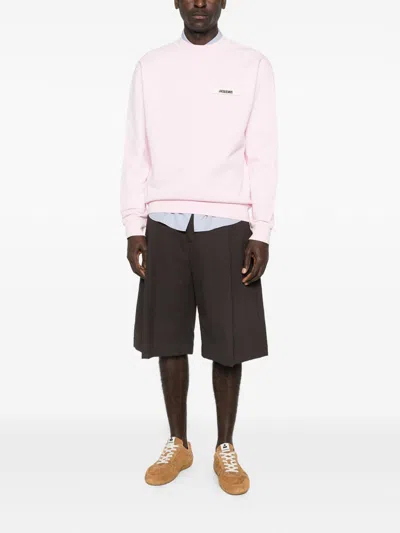 Jacquemus Pink Organic Cotton Fleece The Gros Grain Sweatshirt In Pink