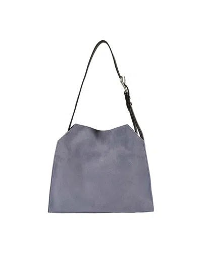 Orciani Trinity Peach Small Shoulder Bag In Blue
