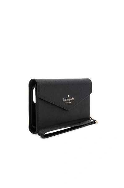 Shop Kate Spade Envelope Iphone 7 Wristlet In Black