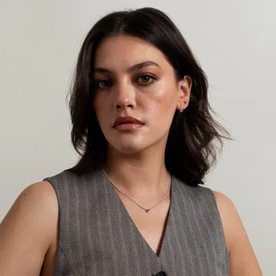 Dower & Hall Ruby Round Dewdrop Pendant In Metallic