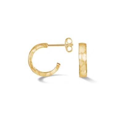 Dower & Hall 14mm Hammered Nomad Hoops In Metallic
