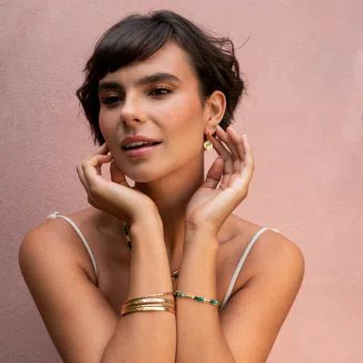 Dower & Hall 3mm Hammered Nomad Bangle In Silver