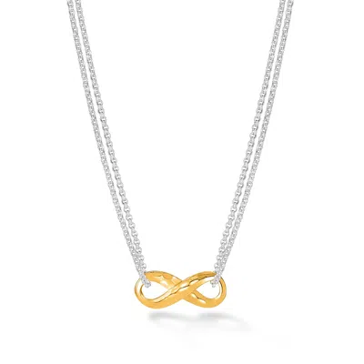 Dower & Hall Entwined Infinity Pendant Necklace In Neutral