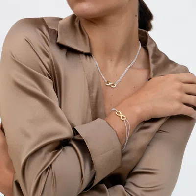 Dower & Hall Entwined Infinity Pendant Necklace In Neutral