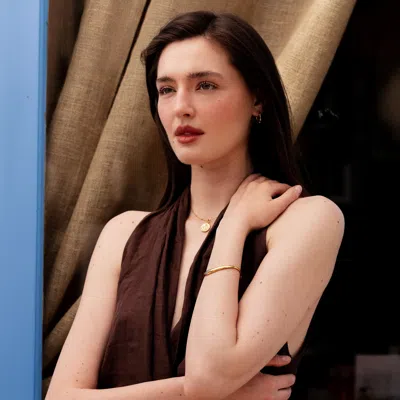 Dower & Hall Curved Nomad Cuff Bangle In Silver