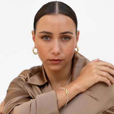 Dower & Hall Entwined Infinity Double-chain Bracelet In Neutral