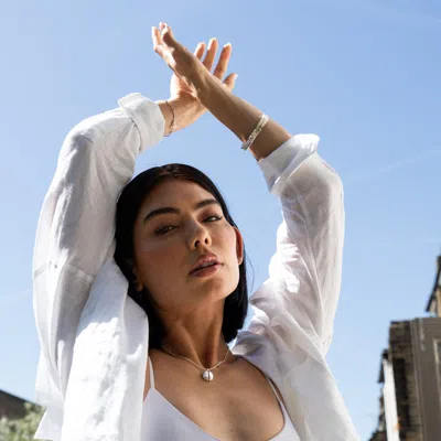 Dower & Hall 2mm Hammered Nomad Bangle Set In Silver