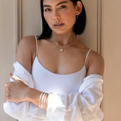 Dower & Hall 2mm Hammered Nomad Bangle Set In Silver