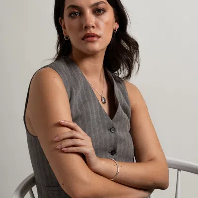 Dower & Hall Waterfall Torque Bangle In Metallic