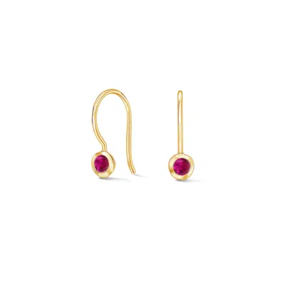 Dower & Hall Ruby Dewdrop Earrings In Green