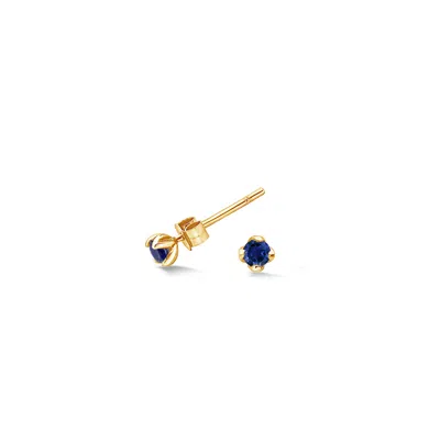 Dower & Hall 3mm Blue Sapphire Orissa Studs In Metallic