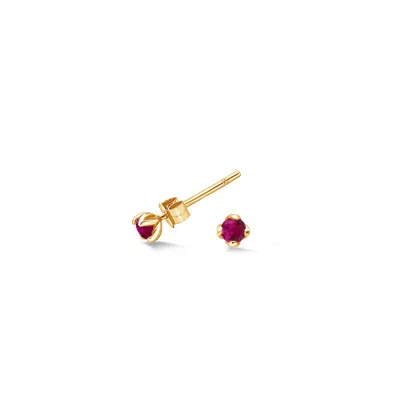 Dower & Hall 3mm Ruby Orissa Studs In Metallic