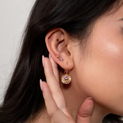 Dower & Hall 4mm Amethyst Orissa Studs In Metallic