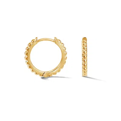 Dower & Hall Medium Dotty Huggie Hoops In Metallic